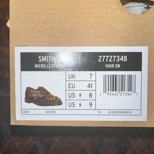 NWT Unisex Dr Martin Smith Micro Leopard Print loafers SZ US Mens 8 Women 9